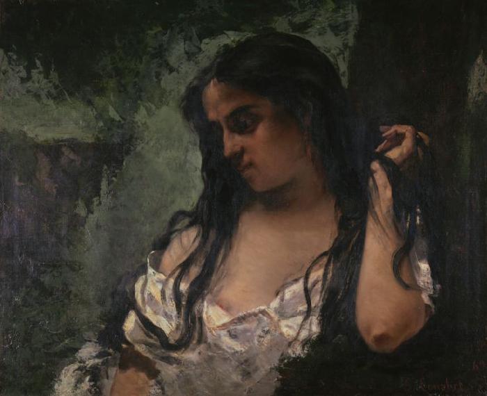 Gustave Courbet Gypsy in Reflection oil painting picture
